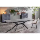 Tavolo Allungabile a 240 cm in Ceramica e Metallo - Bouquet Viadurini