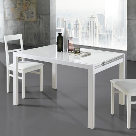 Tavolo Allungabile a 240 cm in Legno Laccato Design Made in Italy - Jacobs Viadurini