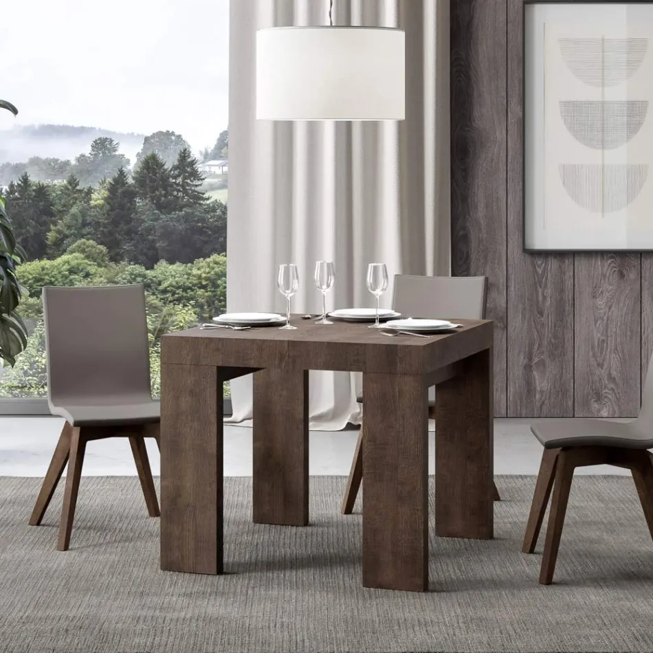 Tavolo Allungabile a 246 cm in Microparticelle di Legno Made in Italy - Albero Viadurini