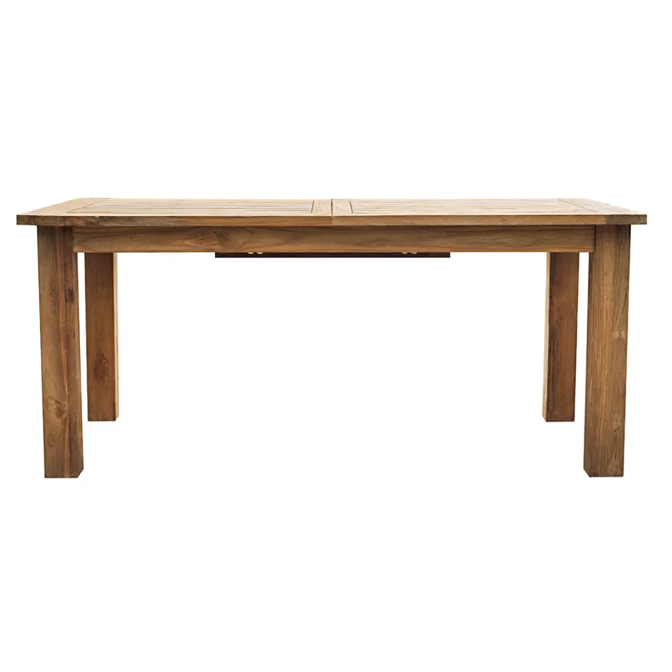 Tavolo Allungabile a 250 cm da Esterno Realizzato in Teak Riciclato - Felce Viadurini