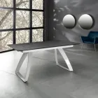 Tavolo Allungabile a 270 cm con Piano in HPL e Base in Alluminio - Villongo Viadurini