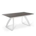Tavolo Allungabile a 270 cm con Piano in HPL e Base in Alluminio - Villongo Viadurini