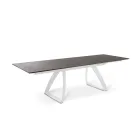 Tavolo Allungabile a 270 cm con Piano in HPL e Base in Alluminio - Villongo Viadurini