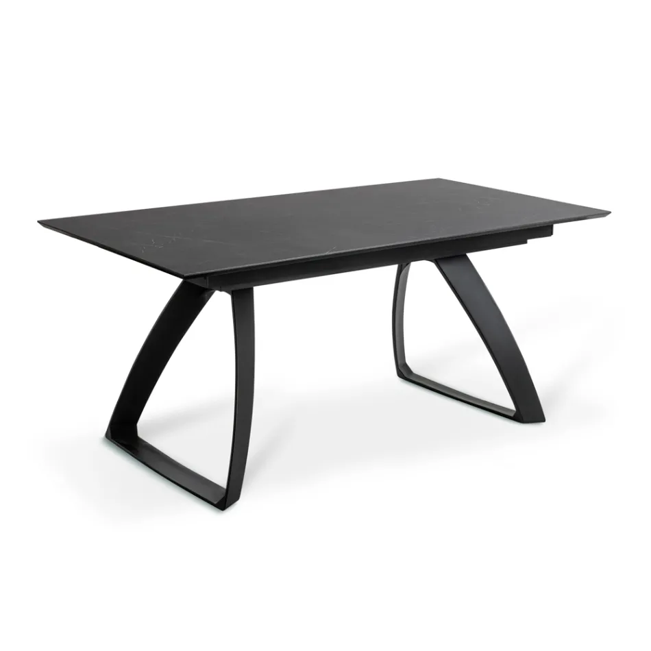 Tavolo Allungabile a 270 cm con Piano in HPL e Base in Alluminio - Villongo Viadurini
