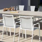 Tavolo Allungabile a 276 cm con in Alluminio Effetto Legno - Ovara Viadurini