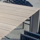 Tavolo Allungabile a 276 cm con in Alluminio Effetto Legno - Ovara Viadurini