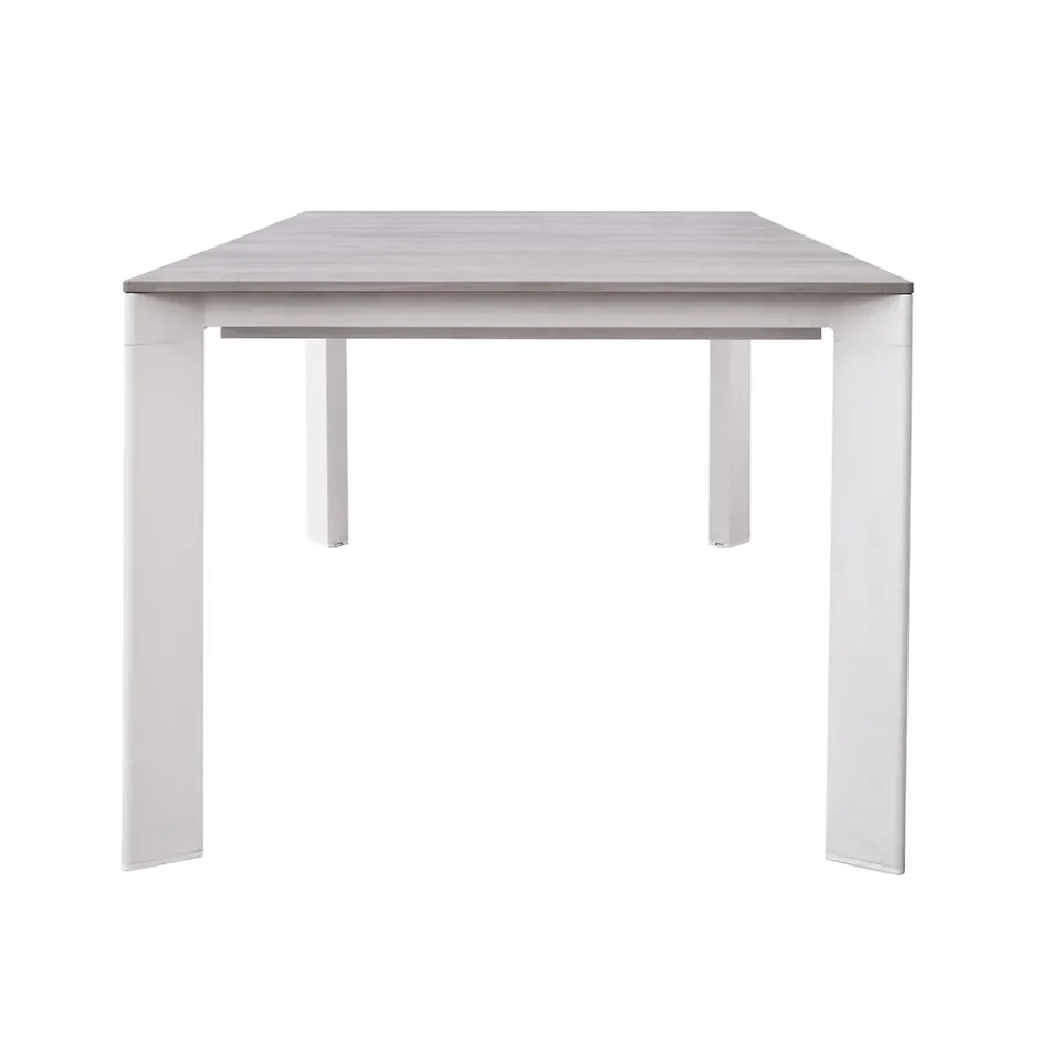 Tavolo Allungabile a 276 cm con in Alluminio Effetto Legno - Ovara Viadurini