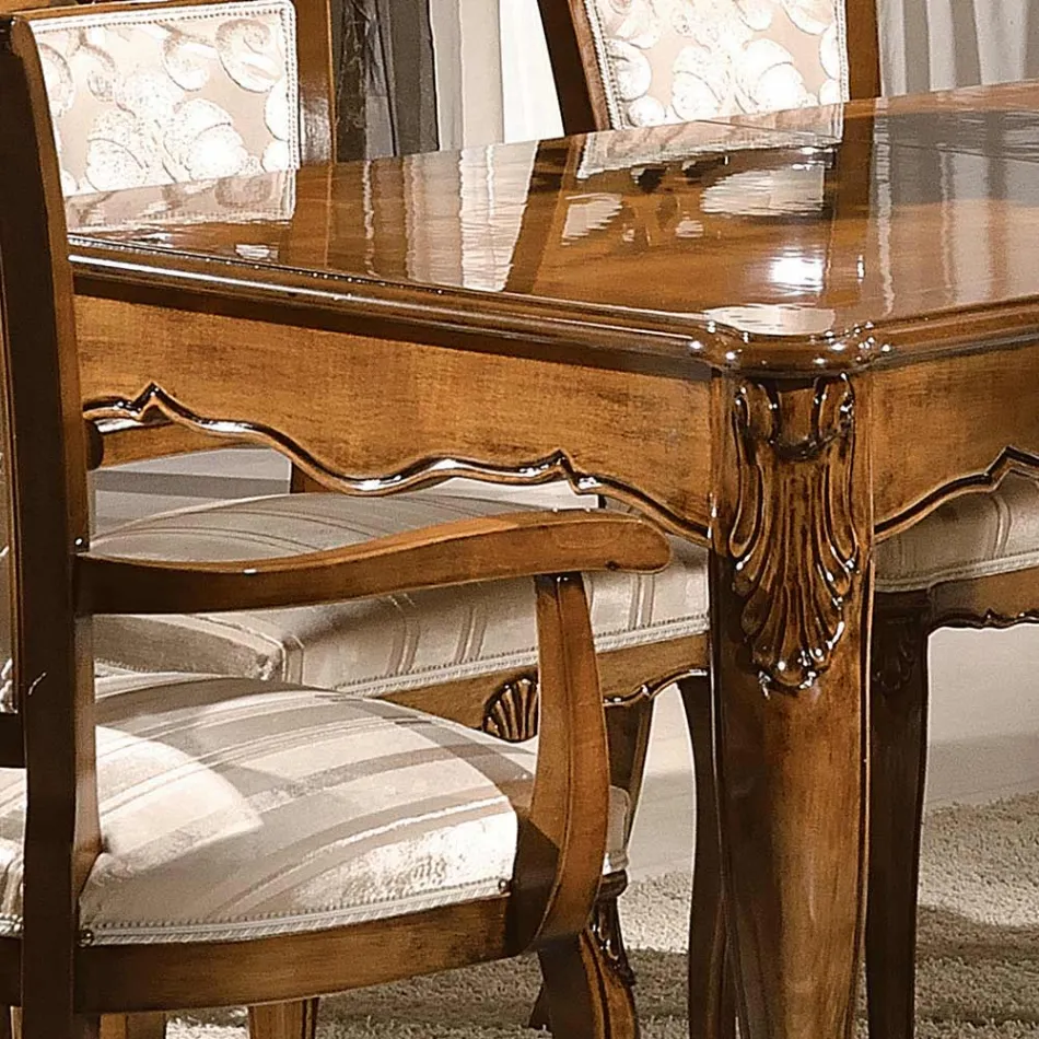 Tavolo Allungabile a 280 cm in Legno Noce Bassano Made in Italy - Caligola Viadurini