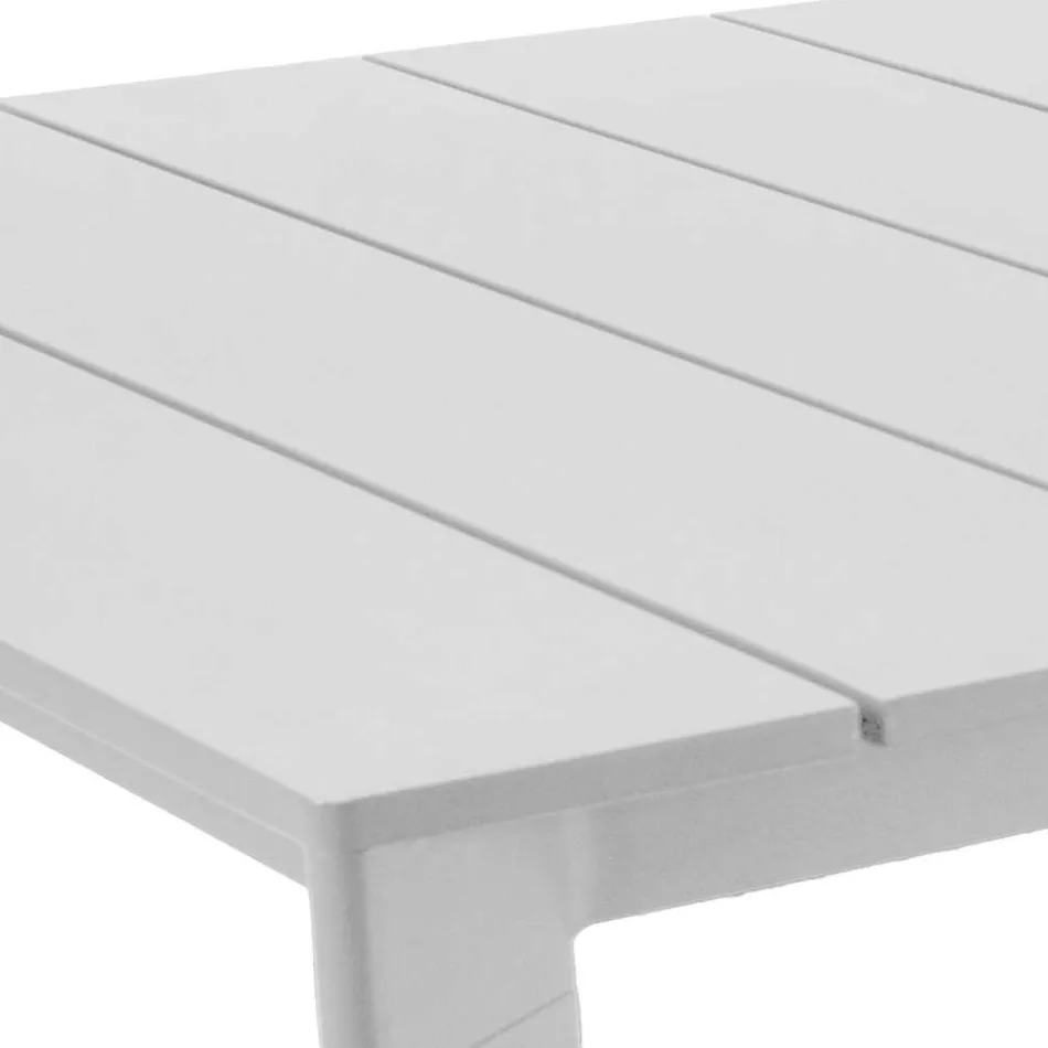 Tavolo Allungabile a 281 cm in Alluminio con Piano a Doghe - Specifico Viadurini