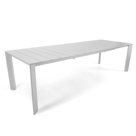 Tavolo Allungabile a 281 cm in Alluminio con Piano a Doghe - Specifico Viadurini