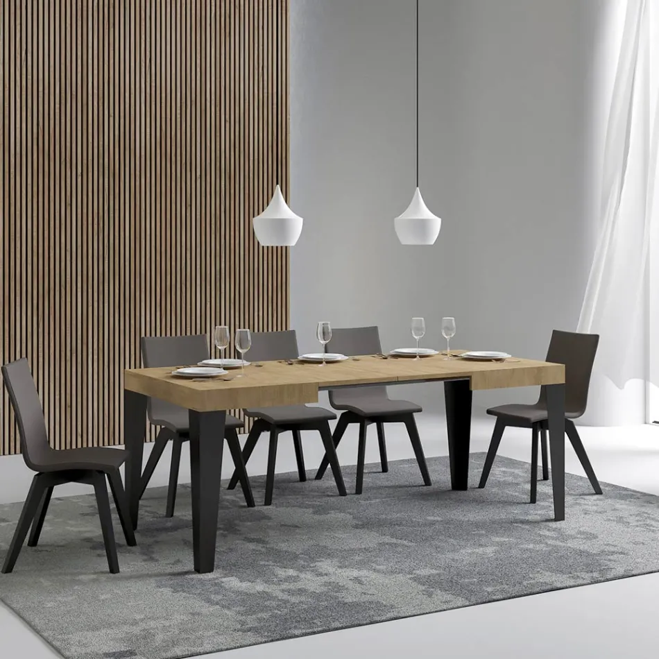 Tavolo Allungabile a 284 cm in Diverse Misure e Finiture Made in Italy - Spiaggia Viadurini