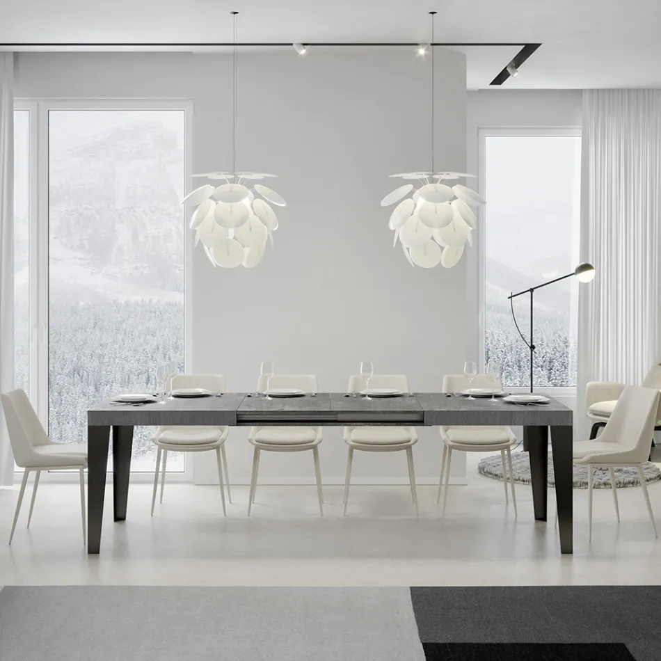 Tavolo Allungabile a 284 cm in Diverse Misure e Finiture Made in Italy - Spiaggia Viadurini