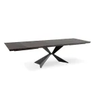 Tavolo Allungabile a 300 cm con Base in Metallo e Piano in Rovere - Marina Viadurini