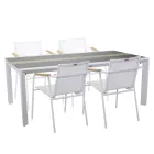 Tavolo Allungabile a 300 cm in Alluminio con Inserto in HPL - Righello Viadurini