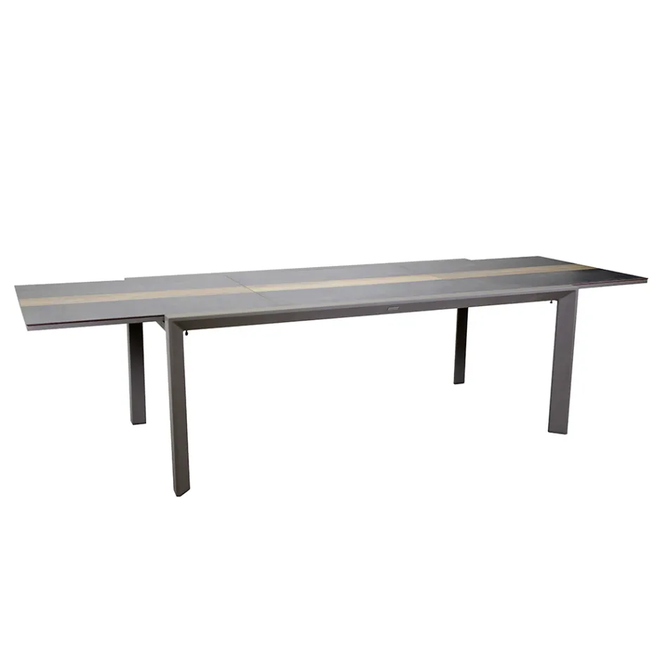 Tavolo Allungabile a 300 cm in Alluminio con Inserto in HPL - Righello Viadurini
