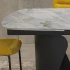 Tavolo Allungabile a 300 cm in Metallo e Piano in Pietra Sinterizzata - Taviria Viadurini
