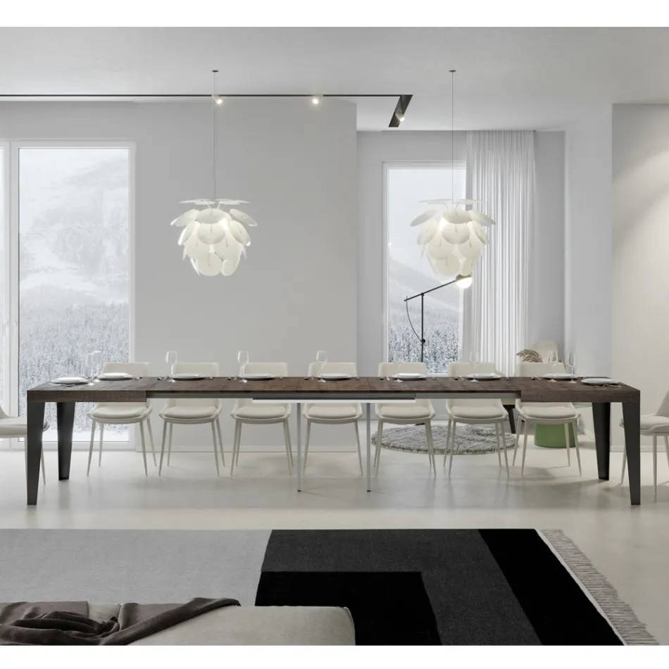 Tavolo Allungabile a 440 cm in Diverse Misure e Finiture Made in Italy - Spiaggia Viadurini