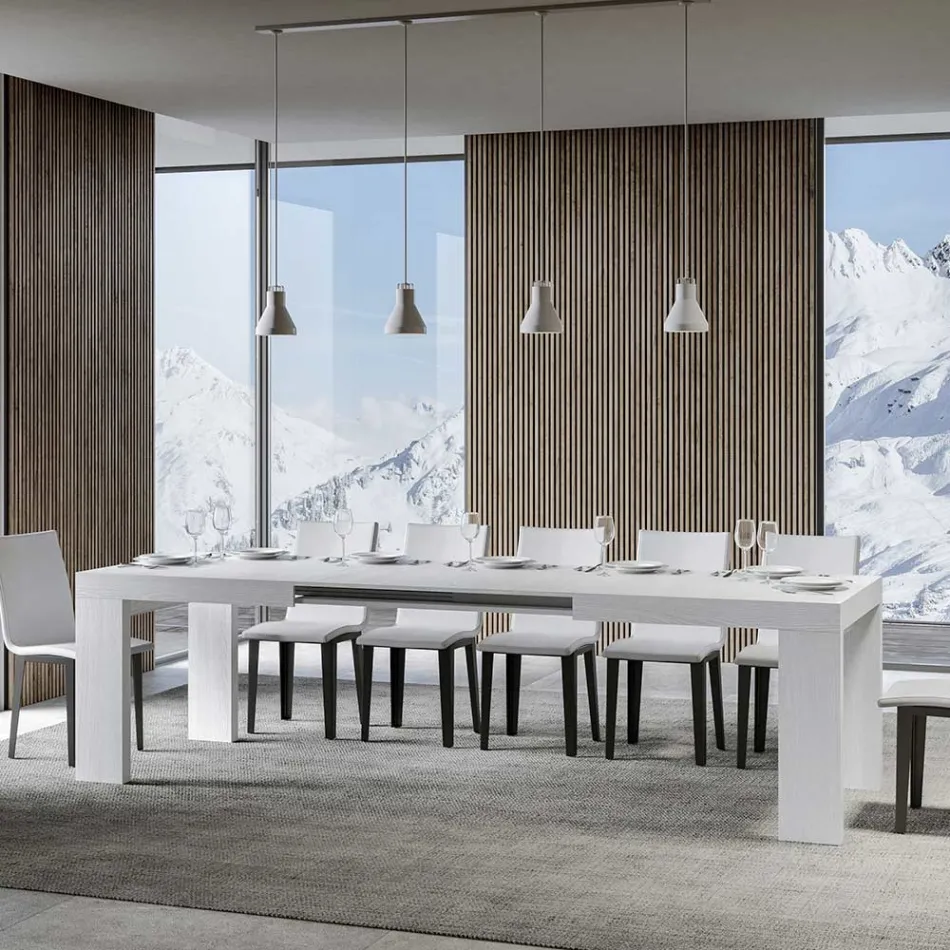 Tavolo Allungabile a 440 cm in Microparticelle di Legno Made in Italy - Albero Viadurini