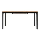 Tavolo Allungabile a Farfalla a 210 cm in Alluminio e Piano in Teak - Incanto Viadurini