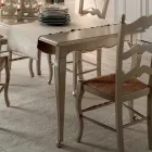 Tavolo Allungabile con 4 Sedie in Tortora Chiaro Made in Italy - Celestino Viadurini
