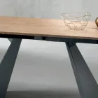 Tavolo Allungabile con Allunga Centrale in Laminato - Aperol Viadurini
