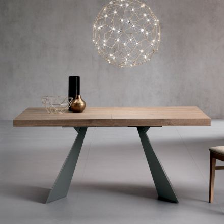 Tavolo Allungabile con Allunga Centrale in Laminato - Aperol Viadurini