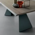Tavolo Allungabile con Allunga Laterale in Legno Impiallacciato - Aperol Viadurini