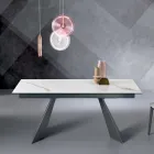 Tavolo Allungabile con Allunga Laterale in Vetroceramica - Aperol Viadurini