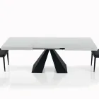 Tavolo Allungabile con Apertura Centrale e Bordo Folding Made in Italy - Dalmata  Viadurini