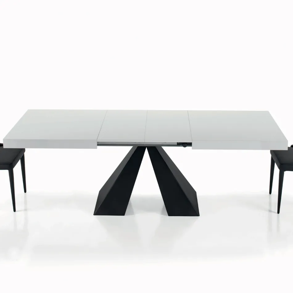 Tavolo Allungabile con Apertura Centrale e Bordo Folding Made in Italy - Dalmata  Viadurini
