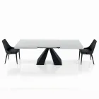 Tavolo Allungabile con Apertura Centrale e Bordo Folding Made in Italy - Dalmata  Viadurini