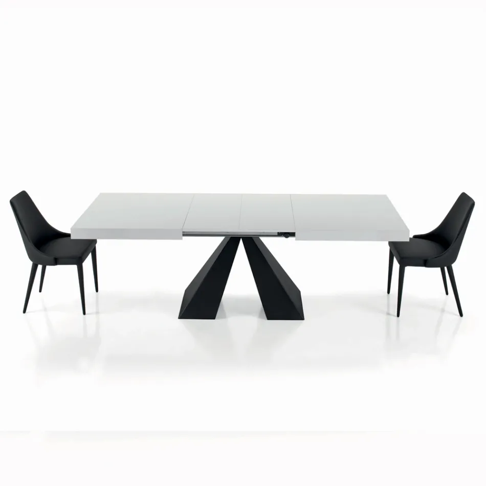 Tavolo Allungabile con Apertura Centrale e Bordo Folding Made in Italy - Dalmata  Viadurini