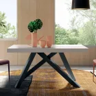 Tavolo Allungabile con Apertura Centrale Sincronizzata in Laminato - Settimmio  Viadurini