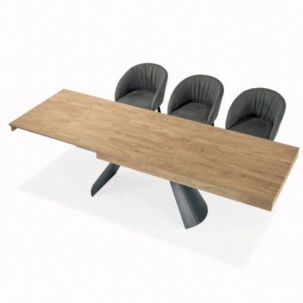 Tavolo Allungabile con Apertura Laterale Sincronizzata Made in Italy - Occhiali Viadurini