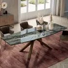 Tavolo Allungabile con Base e Piano in Diverse Finiture Made in Italy - Settimmio Viadurini