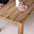Tavolo Allungabile con Gambe e Piano Impiallacciati Made in Italy - Tash Viadurini