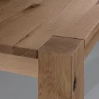 Tavolo Allungabile con Gambe e Piano Impiallacciati Made in Italy - Tash Viadurini