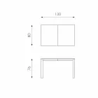 Tavolo allungabile con gambe in legno di faggio,L130/210xP80cm,Denisio Viadurini