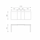 Tavolo allungabile con gambe in legno di faggio,L130/210xP80cm,Denisio Viadurini