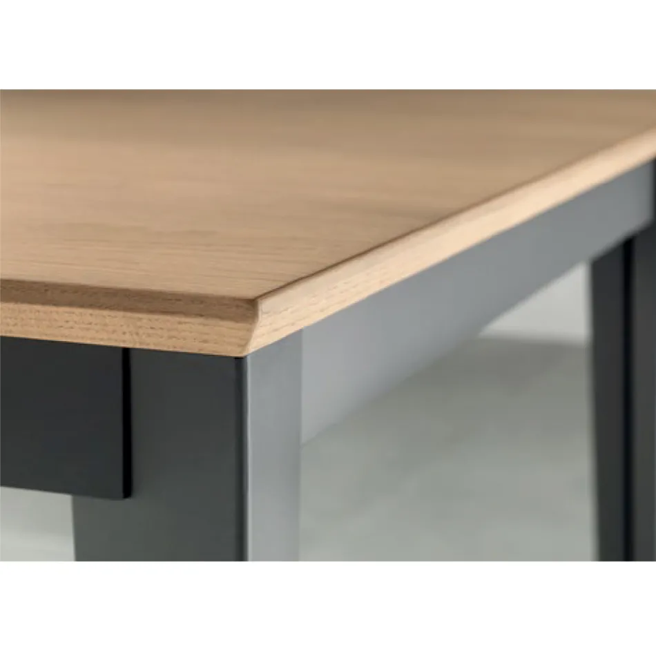 Tavolo Allungabile con Piano Impiallacciato Rovere Naturale - Anice Viadurini