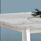 Tavolo Allungabile con Piano in Melaminico e Base in Metallo - Ariel Viadurini