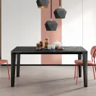Tavolo Allungabile con Piano in Melaminico e Base in Metallo - Ariel Viadurini