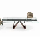 Tavolo Allungabile con Piano in Vetro Made in Italy - Equatore Viadurini