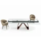 Tavolo Allungabile con Piano in Vetro Made in Italy - Equatore Viadurini