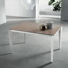 Tavolo Allungabile con Piano in Vetroceramica Fokos Terra - Anice Viadurini