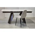 Tavolo Allungabile da 180 a 260 cm in Gres Sintered Stone Finitura Calacatta - Vortex Viadurini