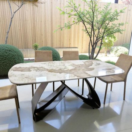 Tavolo Allungabile da 180 a 260 cm in Gres Sintered Stone Finitura Pandora - Orion Viadurini