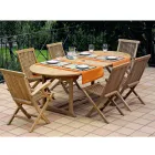 Tavolo Allungabile da Giardino in Teak in Diverse Misure – Yggdrasil Viadurini