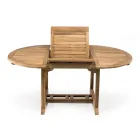 Tavolo Allungabile da Giardino in Teak Naturale – Yggdrasil Viadurini