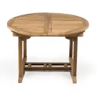 Tavolo Allungabile da Giardino in Teak Naturale – Yggdrasil Viadurini